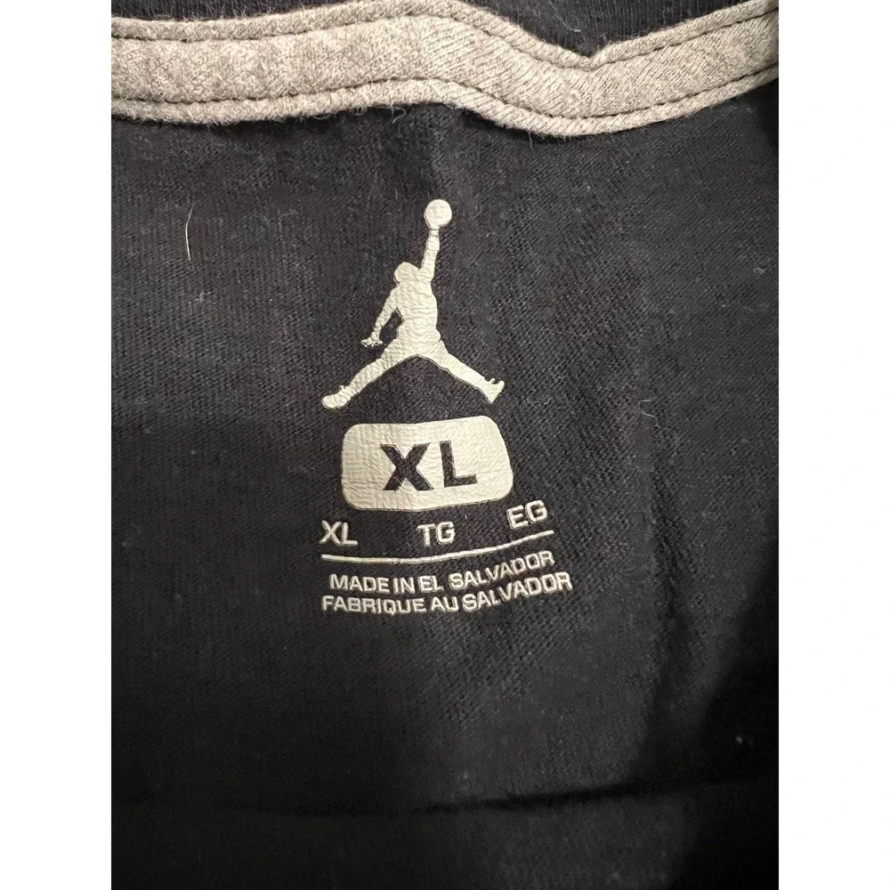 Jordan Mens XL Black Blue Jumpman Graphic T-Shirt Short Sleeve Crewneck Tee